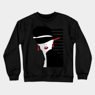 Mysterious young woman Crewneck Sweatshirt